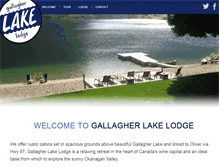 Tablet Screenshot of gallagherlakelodge.com